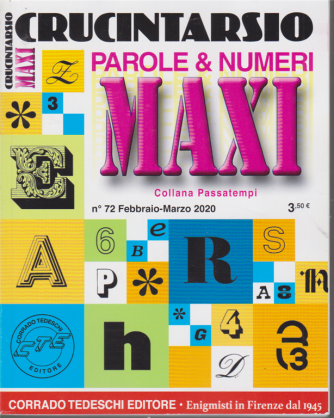Maxi crucintarsio - n. 72 - febbraio - marzo 2020 - trimestrale - 