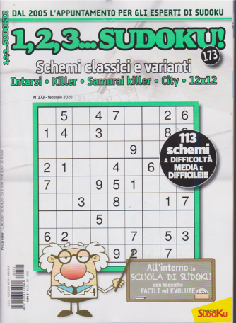 1,2,3...Sudoku! n. 173 - febbraio 2020 - mensile