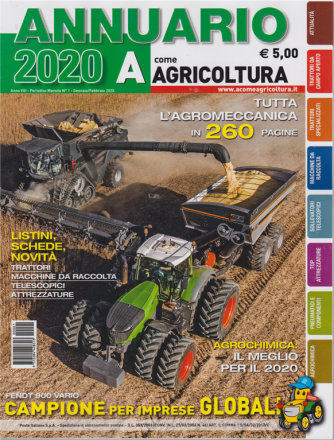 A come Agricoltura -Annuario 2020 - n. 1 - mensile - gennaio - febbraio 2020 