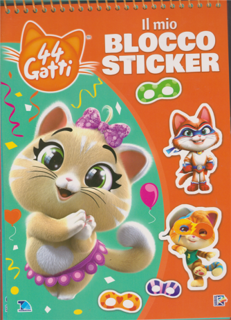 44 Gatti - Il mio blocco sticker - n. 3 - 30 /1/ 2020 - bimestrale - con spirale