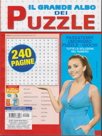 Il grande albo dei puzzle - n. 2 - trimestrale - febbraio/ marzo/ aprile 2020 - 240 pagine - 