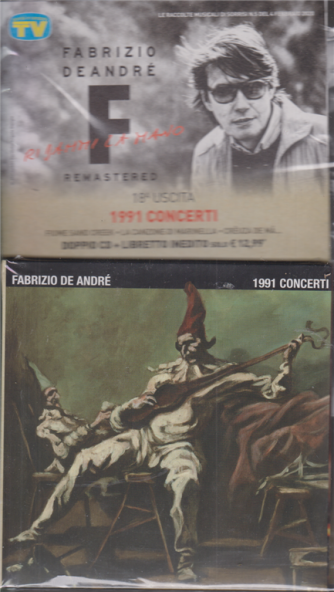 Le raccolte musicali di Sorrisi n. 5 del 4 febbraio 2020 - Fabrizio De Andrè uscita - n. 18 - 1991 concerti - doppio cd + libretto inedito