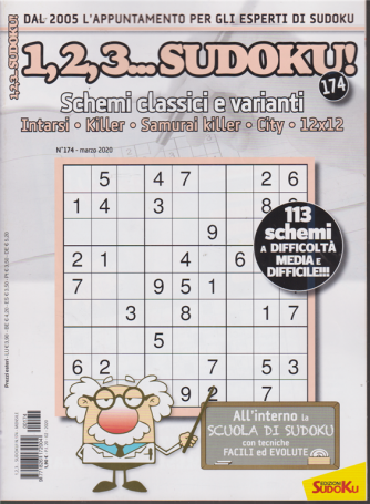1,2,3....sudoku! - n. 174 - marzo 2020 - mensile
