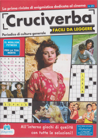 Cruciverba facili da leggere - n. 25 - bimestrale - 22/2/2020 - Sophia Loren