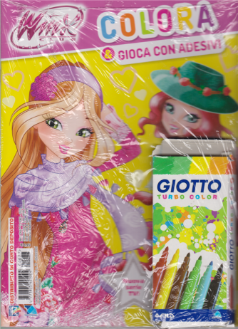 Colora Con Winx Club - n. 77 - bimestrale - 5/3/2020 + 9 Giotto turbo color - 