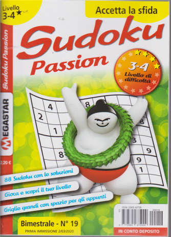Sudoku Passion - Liv.3-4 - n. 19 - bimestrale - 2/3/2020