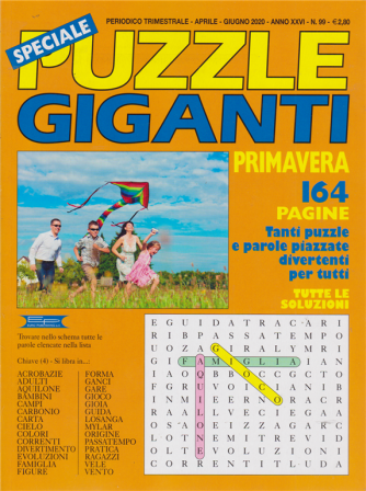 Speciale Puzzle Giganti - Primavera - n. 99 - trimestrale - aprile - giugno 2020 - 164 pagine