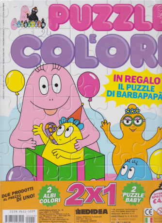 Barbapapà puzzle e colori - n. 5 - bimestrale - febbraio - marzo 2020 - + Heide puzzle e colori - 2 albi colori