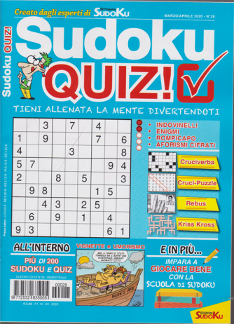 Sudoku Quiz - n. 28 - marzo - aprile 2020 - bimestrale
