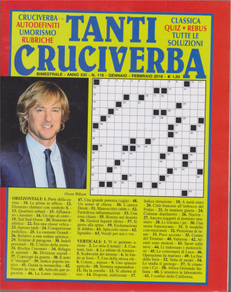 Tanti Cruciverba - n. 116 - bimestrale - gennaio - febbraio 2018 - 