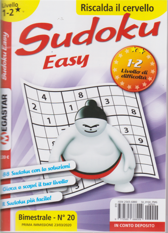 Sudoku Easy - Liv.1-2 - n. 20 - bimestrale - 23/3/2020 - 