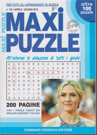 Maxi Puzzle - n. 155 - aprile - giugno 2019 - trimestrale - oltre 100 puzzle - 200 pagine