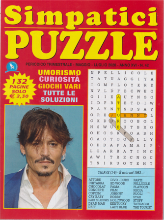 Simpatici  Puzzle - n. 42 - trimestrale - maggio - luglio 2020 - 132 pagine
