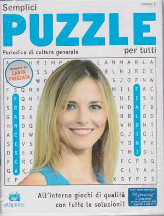 Semplici puzzle per tutti + Raccolta Solo Puzzle - n. 5 - Francesca Fialdini - 2 riviste + penna
