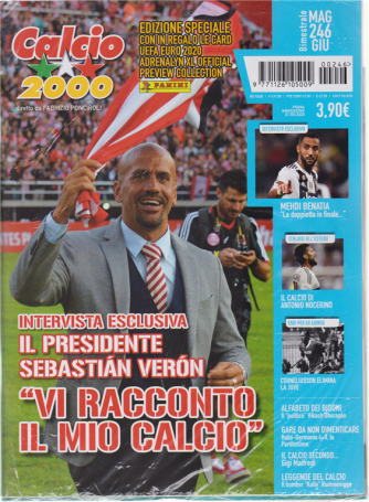 Calcio 2000 - n. 246 - maggio - giugno 2020 - bimestrale + in regalo le card uefa euro 2020 adrenalyn xl official preview collection