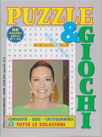 Puzzle  e  Giochi - n. 81 - bimestrale - giugno - luglio 2020 - 68 pagine