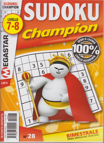 Sudoku Champion - Liv-7-8 - n. 28 - bimestrale - 18/5/2020