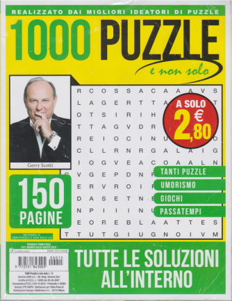 1000 Puzzle e non solo - n. 15 - trimestrale - giugno - luglio - agosto 2020 - 150 pagine
