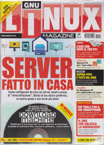 Linux Magazine - n. 190 - bimestrale - aprile - maggio 2019 - rivista + dvd double side