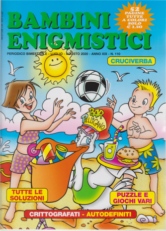 Bambini Enigmistici - n. 110 - bimestrale - luglio - agosto 2020 - 52 pagine tutte a colori