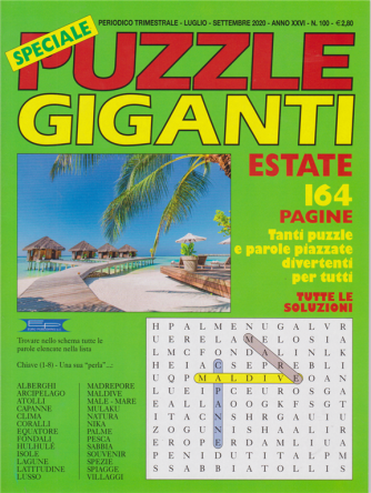 Speciale Puzzle Giganti  estate - n. 100 - trimestrale - luglio - settembre 2020 - 164 pagine - 
