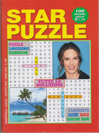 Star Puzzle - n. 308 - bimestrale - luglio - agosto 2020 - 100 pagine