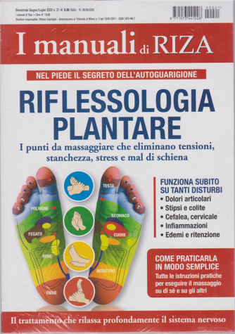 I manuali di Riza - n. 21 -Riflessologia plantare -  bimestrale - giugno - luglio 2020