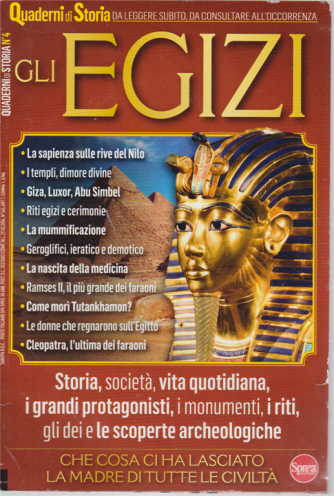 Quaderni di Storia - n. 4 - Gli Egizi - bimestrale - luglio - agosto 2020 -