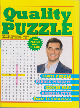 Quality Puzzle - n. 52 - trimestrale - agosto - ottobre 2020 - 100 pagine