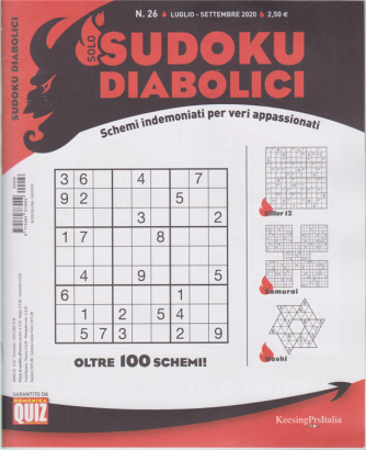 Solo Sudoku Diabolici - n. 26 - luglio - settembre 2020 - trimestrale