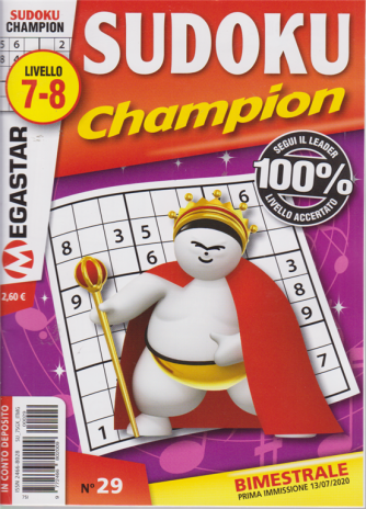 Sudoku Champion - n. 29 - bimestrale - 13/7/2020 - livello 7-8