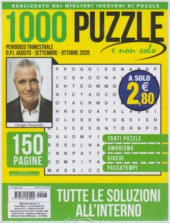 1000 Puzzle e non solo - n. 16 - trimestrale - agosto - settembre - ottobre 2020 - 150 pagine