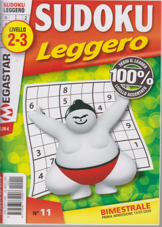 Sudoku Leggero - n. 11 - bimestrale - 13/7/2020 - livello 2-3