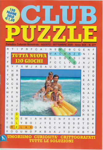 Club Puzzle - n. 277 - bimestrale - agosto - settembre 2020 - 100 pagine - 120 giochi