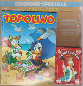 Topolino + il mazzo di carte da gioco d'autore - n. 3377 - settimanale - 12 agosto 2020 