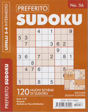 Preferito Sudoku - n. 56 - bimestrale - livelli 3-4 intermedio