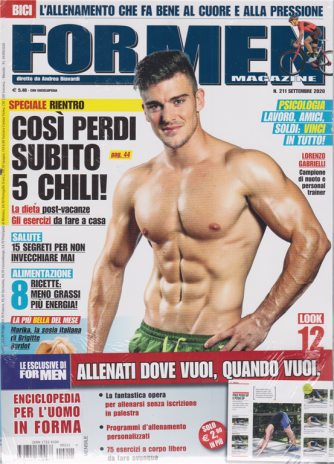 For Men Magazine + Enciclopedia per l'uomo in forma - volume 2 - n. 211 - settembre 2020 - mensile - 2 riviste
