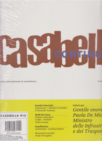Casabella - n. 9 - settembre 2020 - italiano - inglese