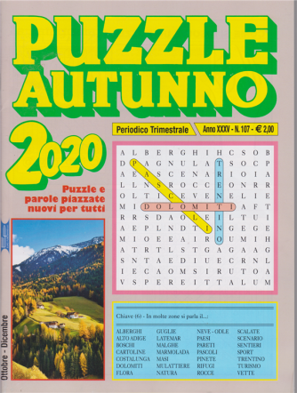 Puzzle autunno 2020 - n. 107 - trimestrale - ottobre - dicembre 2020