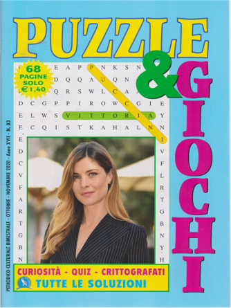 Puzzle  &  Giochi - n. 83 - bimestrale - ottobre - novembre 2020 - 68 pagine