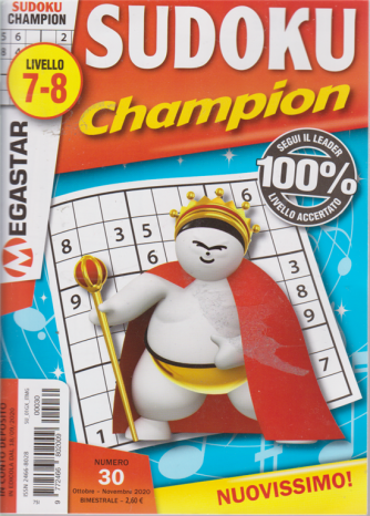 Sudoku Champion - n. 30 - livello 7-8 - ottobre - novembre 2020 - bimestrale