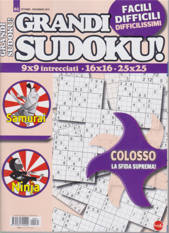 Grandi Sudoku - n. 61 - ottobre - novembre 2020 - bimestrale