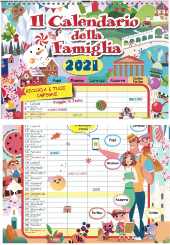 il Calendario della famiglia 2021 - cm. 29x45 con spirale