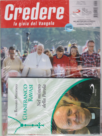 Credere - n. 41 - settimanale - 11 ottobre 2020 + il libro Il Rosario meditato - Gianfranco Ravasi - Nel mistero della Parola. - rivista + libro