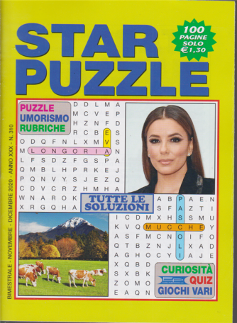 Star Puzzle - n. 310 - bimestrale - novembre - dicembre 2020 - 100 pagine