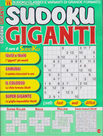 Sudoku Giganti - n. 13 - novembre - dicembre 2020 - bimestrale