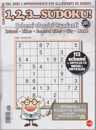 1,2,3 Sudoku! - n. 182 - novembre 2020 - mensile