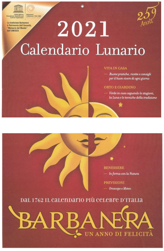 Calendario 2021 "BARBANERA"  -  cm. 28 x 45 - 259 anni 