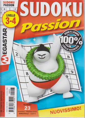 Sudoku Passion - n. 23 - livello 3-4 - novembre - dicembre 2020 - bimestrale