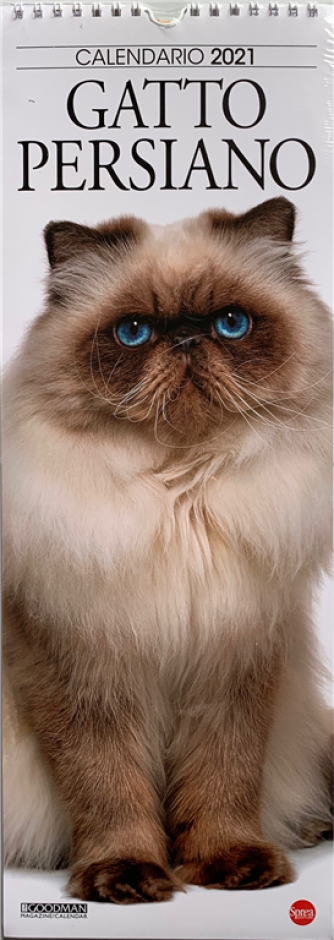 Calendario 2021 Gatto persiano - cm. 14.5 x 41 con spirale 